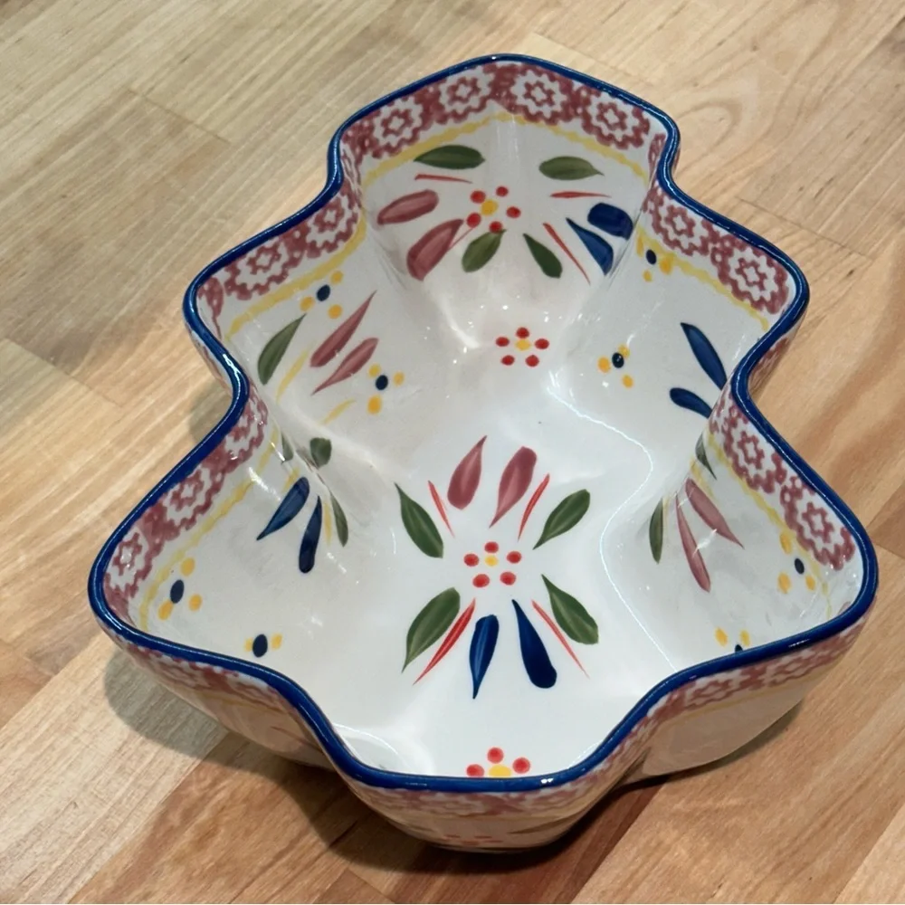 Temp-Tations Old World Confetti Tree Figural Ovenware Baker- 1QT ---NWOT